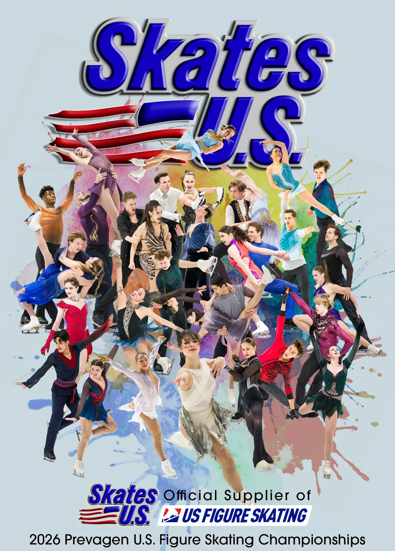Postcard US Figure Skating Championships Skates U.S.